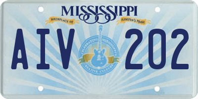 MS license plate AIV202