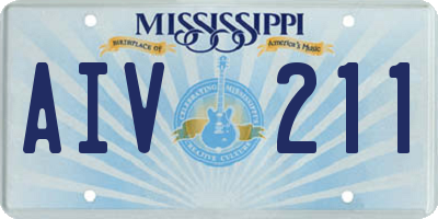MS license plate AIV211