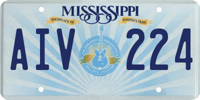 MS license plate AIV224