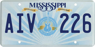 MS license plate AIV226