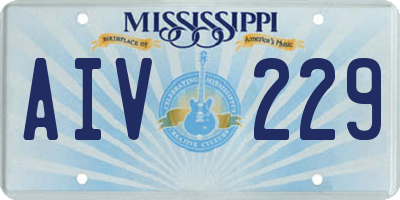 MS license plate AIV229
