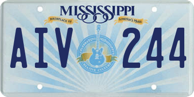 MS license plate AIV244