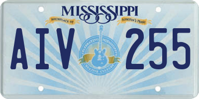 MS license plate AIV255