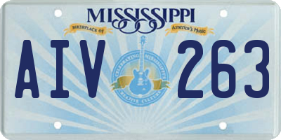 MS license plate AIV263