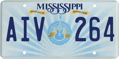 MS license plate AIV264