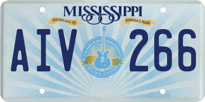 MS license plate AIV266