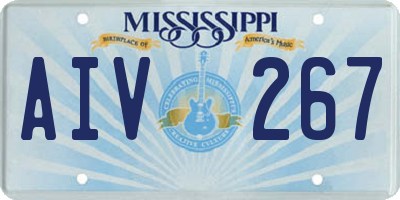 MS license plate AIV267