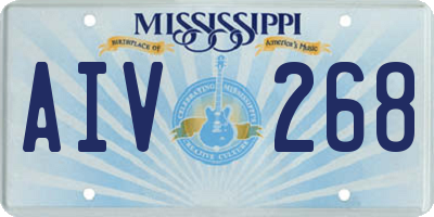 MS license plate AIV268