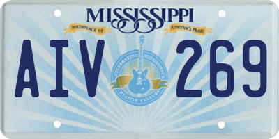 MS license plate AIV269