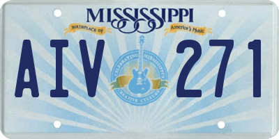 MS license plate AIV271