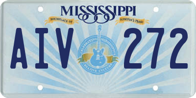 MS license plate AIV272