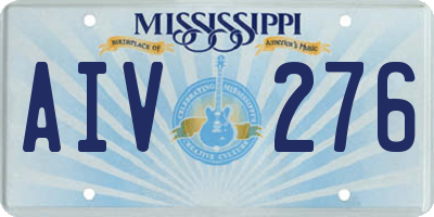 MS license plate AIV276
