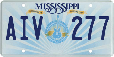 MS license plate AIV277