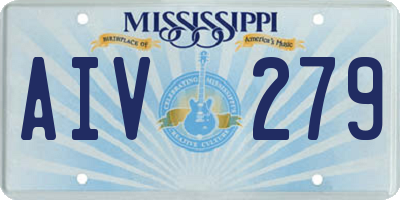 MS license plate AIV279