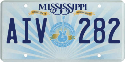 MS license plate AIV282