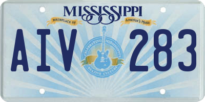 MS license plate AIV283