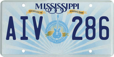 MS license plate AIV286