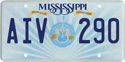 MS license plate AIV290