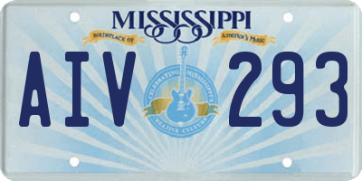 MS license plate AIV293