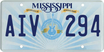 MS license plate AIV294