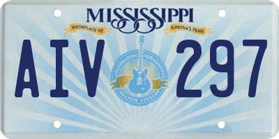 MS license plate AIV297