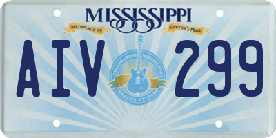 MS license plate AIV299