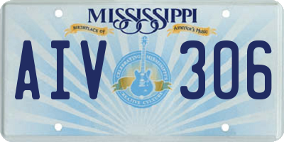 MS license plate AIV306