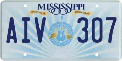 MS license plate AIV307
