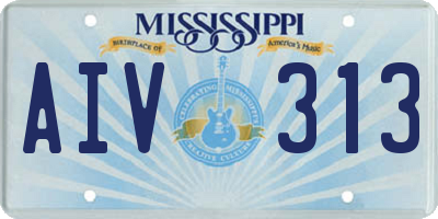 MS license plate AIV313