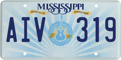 MS license plate AIV319