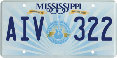 MS license plate AIV322