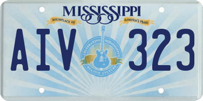 MS license plate AIV323