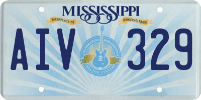MS license plate AIV329