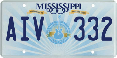 MS license plate AIV332