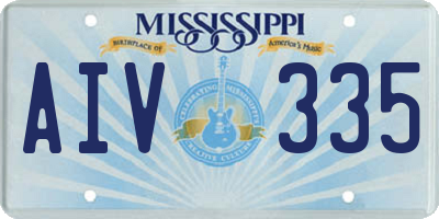 MS license plate AIV335