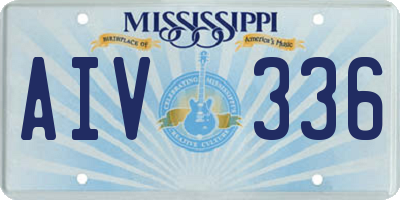 MS license plate AIV336