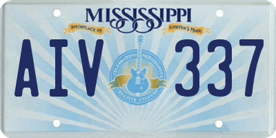 MS license plate AIV337