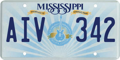 MS license plate AIV342