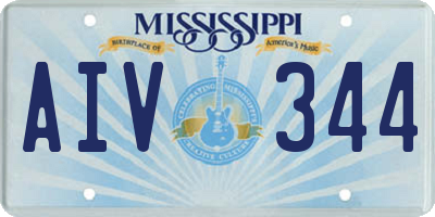 MS license plate AIV344