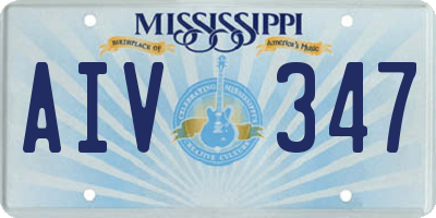 MS license plate AIV347