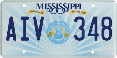 MS license plate AIV348