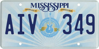 MS license plate AIV349