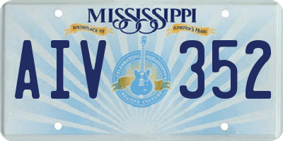 MS license plate AIV352