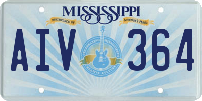MS license plate AIV364