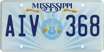 MS license plate AIV368