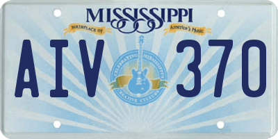 MS license plate AIV370