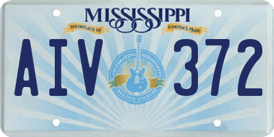 MS license plate AIV372
