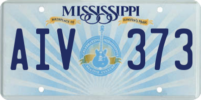 MS license plate AIV373