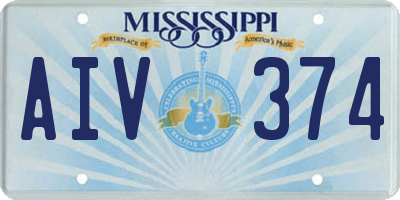 MS license plate AIV374