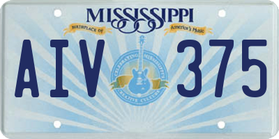 MS license plate AIV375